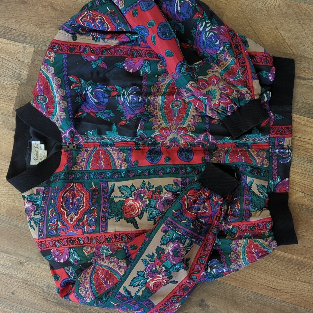 Vintage naked Silk zip up jacket